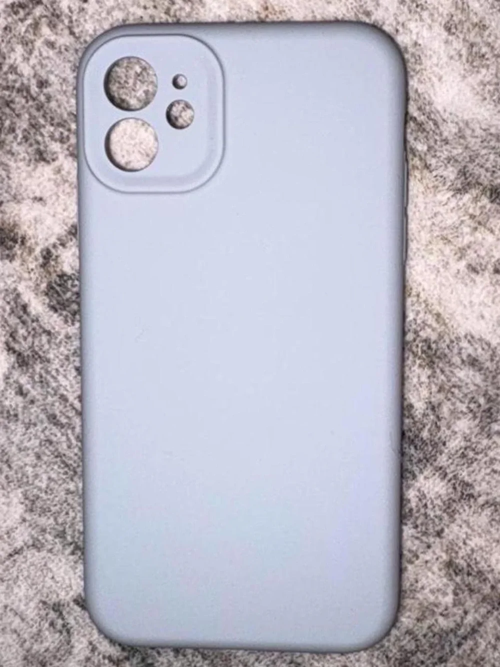 Soft-Touch Light Blue Silicone Phone Case — Slim Protective Cover